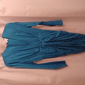 Ronny kobo blue silk dress